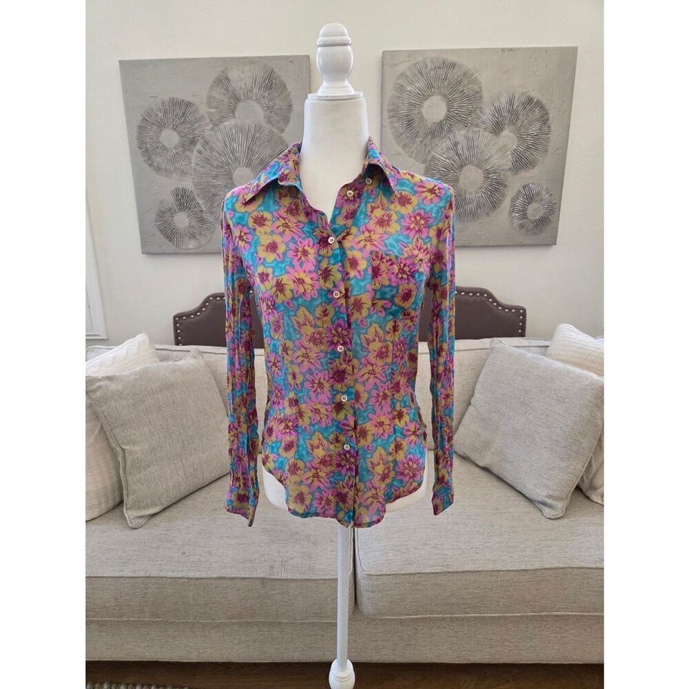 Patrizia Pepe Firenze Long Sleeve Button-Up Shirt Sz 6